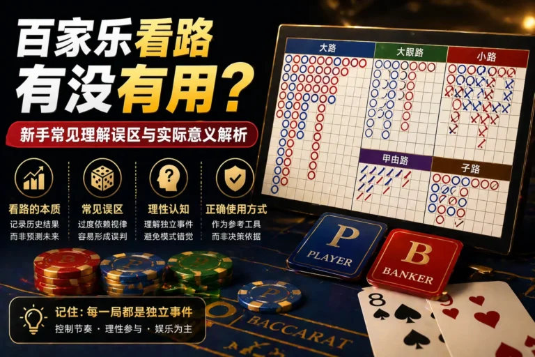 百家乐看路有没有用 新手常见理解误区与实际意义解析