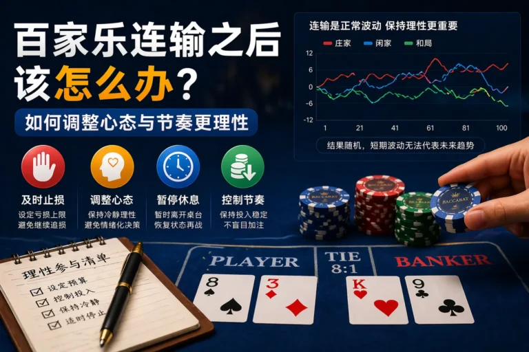 百家乐连输之后该怎么办 如何调整心态与节奏更理性