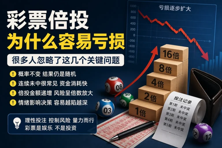 彩票倍投为什么容易亏损 很多人忽略的关键问题