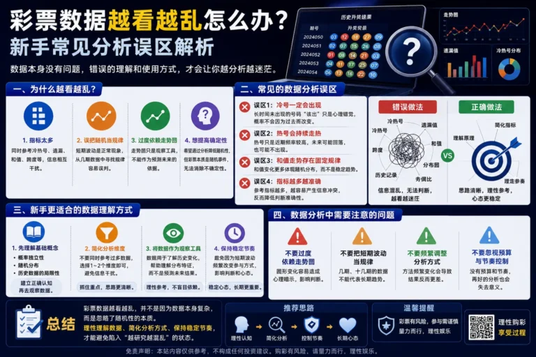 彩票数据越看越乱怎么办 新手常见分析误区解析