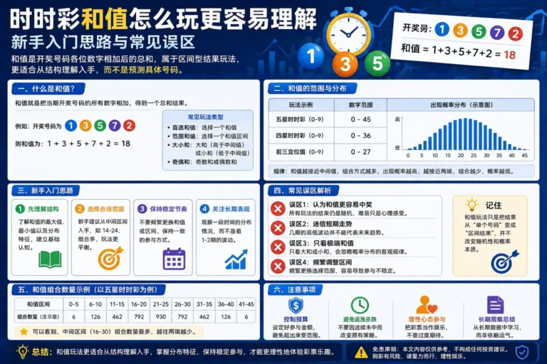 时时彩和值怎么玩更容易理解 新手入门思路与常见误区