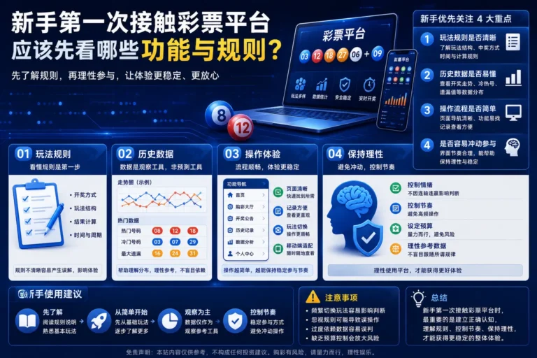 新手第一次接触彩票平台 应该先看那些功能与规则